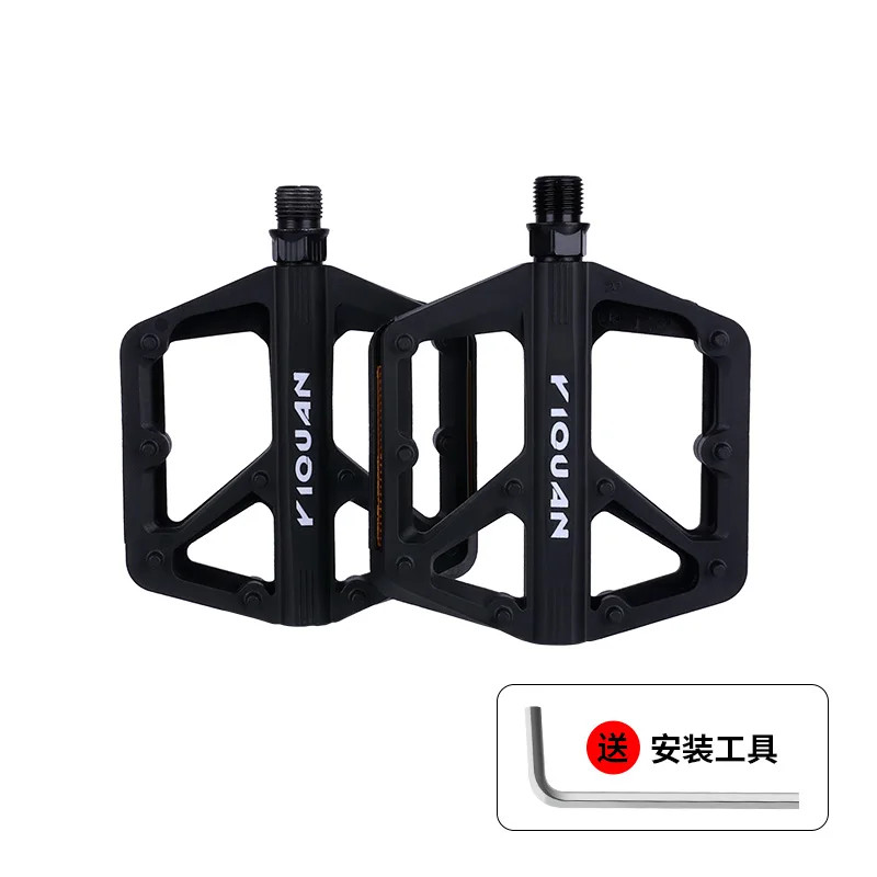 Non-Slip Wide Platform Bike Pedals for BMX, MTB & E-Bikes – 9/16″ Nylon Bearings