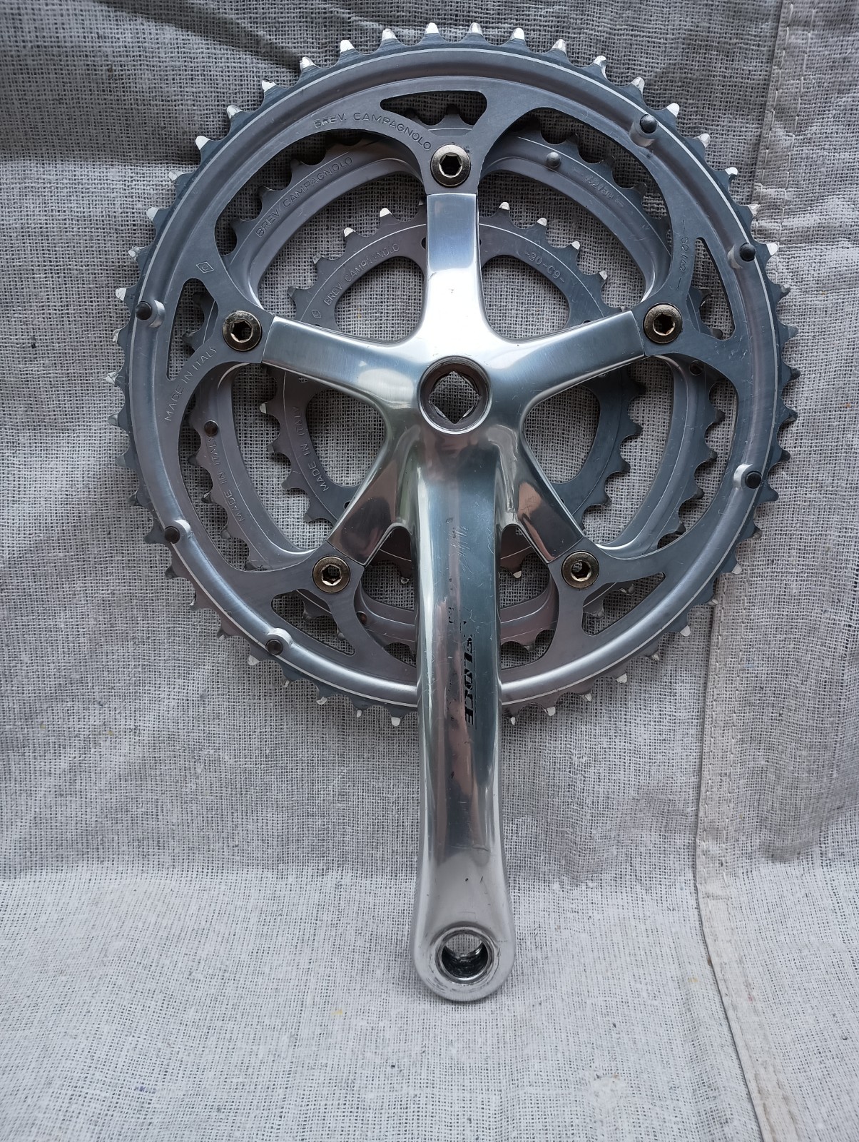 Campagnolo Veloce Triple Crankset, 52/42/30, 170 mm