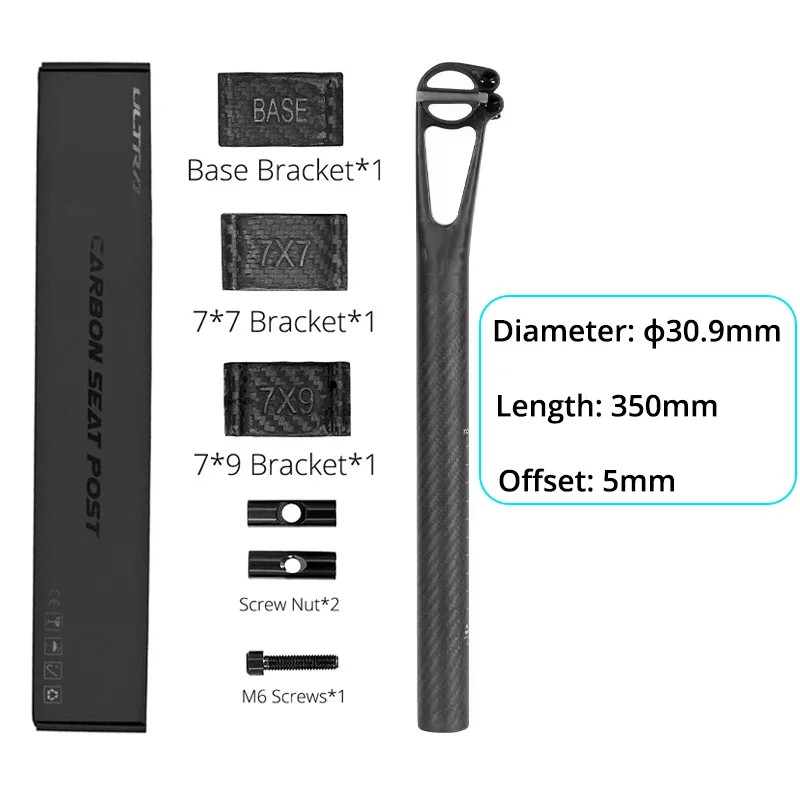 Offset 5/25MM Carbon MTB Seatpost 25.4/27.2/30.9/31.6MM Road Bicycle Seat Tube