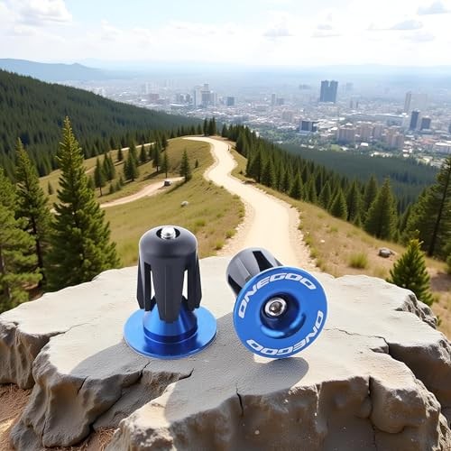 1 Pair Bike Grip Handle Bar End Cap 15-20.5 Mm Aluminium Alloy MTB Blue