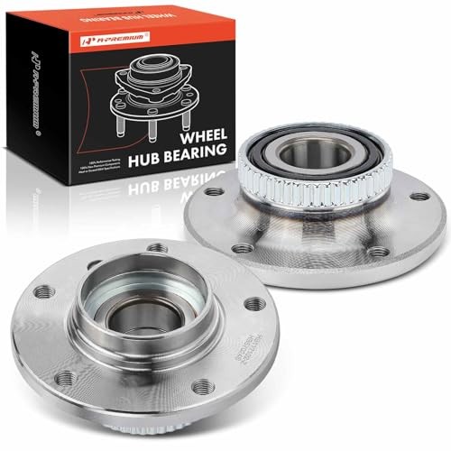 2 x Front Wheel Bearing and Hub Assembly with ABS Ring Compatible with BMW