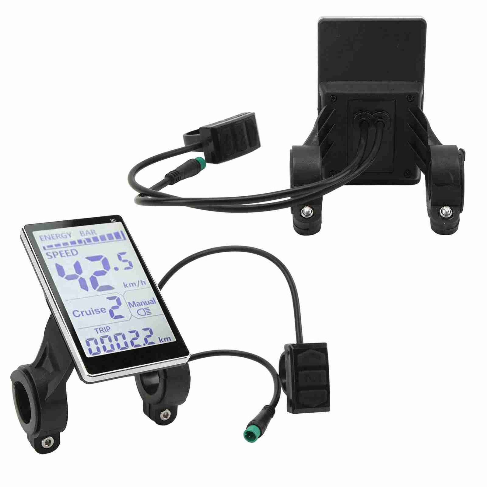 Electric Bike LCD Display Meter Control Panel 24V 36V 48V 60V Speedometer 5 Pin