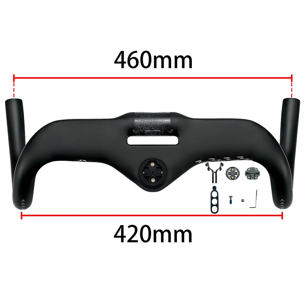 All Carbon Fiber Road Bicycle Handlebar All Internal Cables 31.8mm 360-460mm