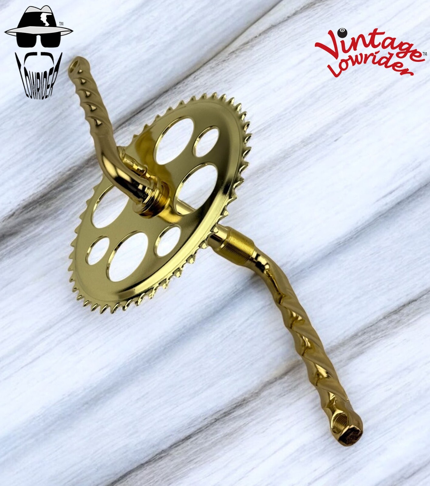 LOWRIDER LUCKY 7 SPROCKET 44T, & 6 1/2″ TWISTED CRANK CRUISER, LOWRIDER BICYCLES