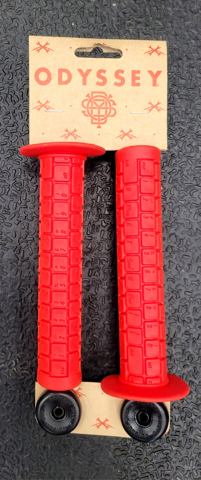 ODYSSEY Aaron Ross Signature Keyboard GRIPS V1 158mm (w/FLANGE) Fire Engine RED
