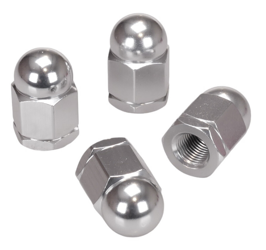 Aluminum alloy BMX acorn axle nuts 3/8″ X 26T (SET OF 4) SILVER