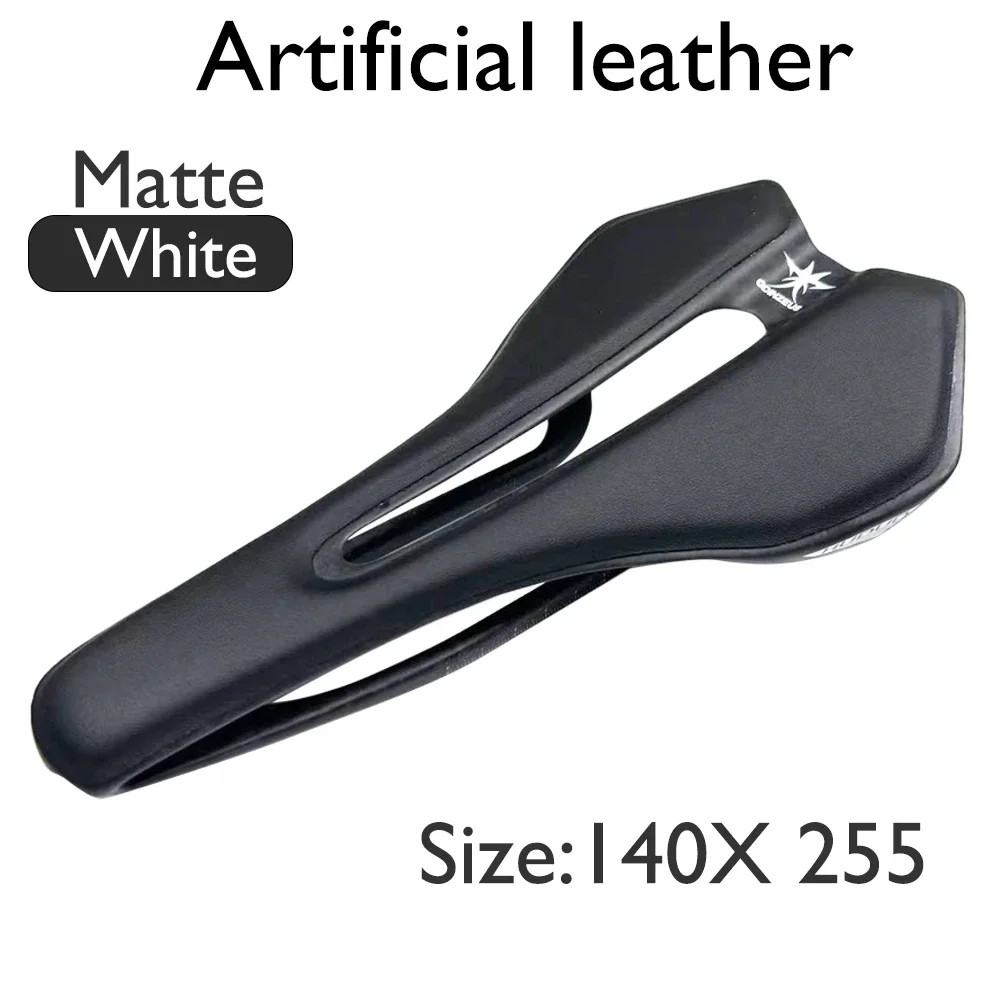 Carbon Fiber Leather Road Bicycle Saddle Hollow-Out Design Bike Seat Cushion