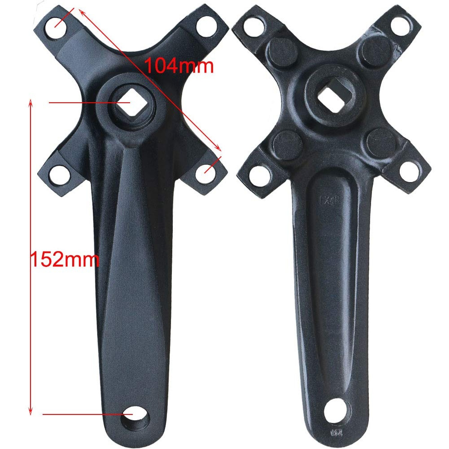 MTB Crank Arm Set 104 BCD Square Taper Mountain Bike Crankset 152mm 165mm 170mm