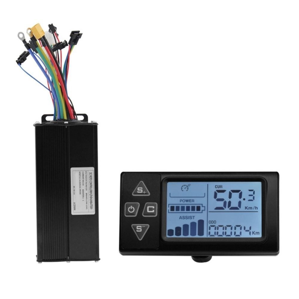 For 40A 1500W 2000W E Bikes 36V 48V 52V Brushless Controller With LCD Display