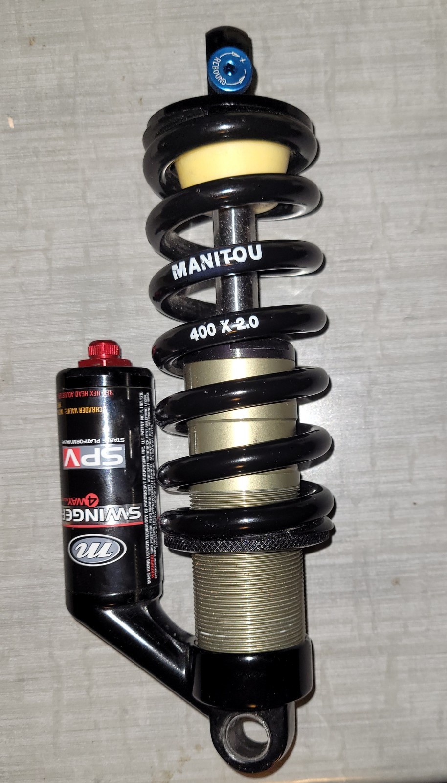 NOS VINTAGE MANITOU SWINGER 4-WAY COIL SPRING MOUNTAIN BIKE SHOCK 7.875 X 2.25