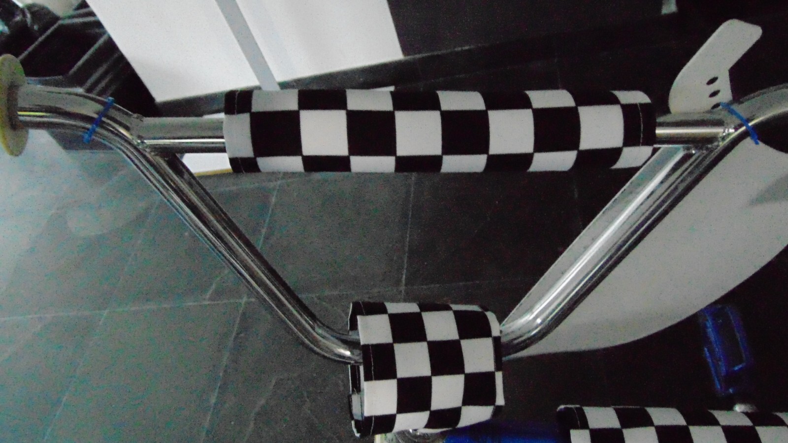 HARO BMX BIKE BLACK WHITE PADSTEM HANDLEBAR TOP TUBE PADS VINTAGE OLD SCHOOL 80s