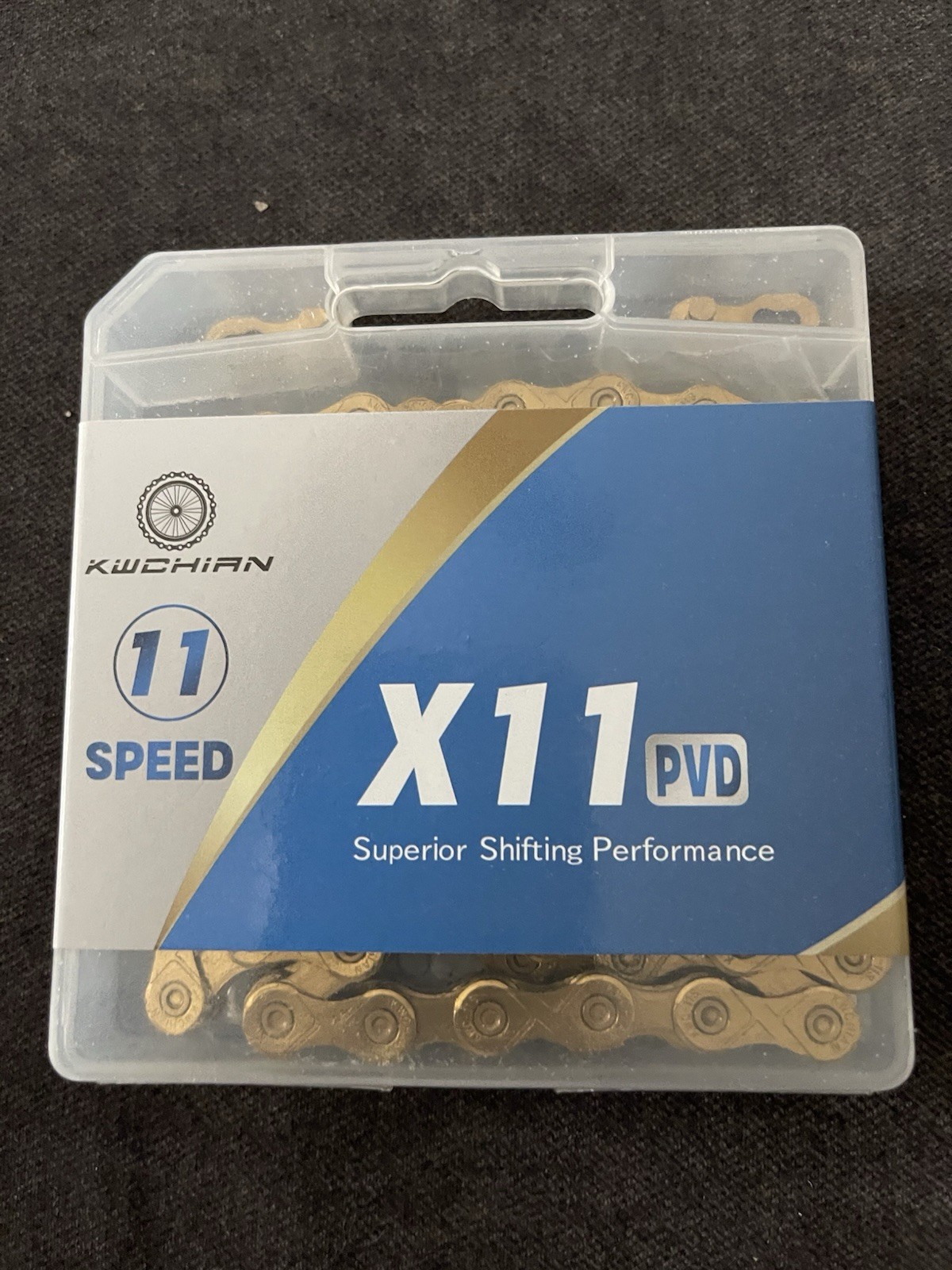 X11 PVD 11 Speed KWCHIAN 1/2”x11/128” Gold Speed Trekking Bike