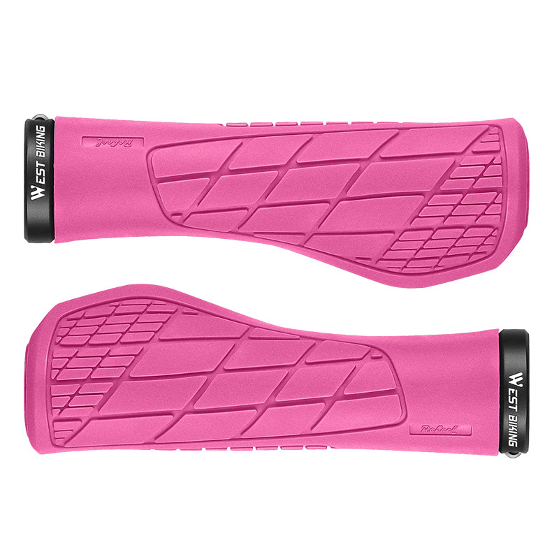WEST BIKING Bicycle Handlebar Grips Ergonomic Lock-on Cycling Bike Grips Pink