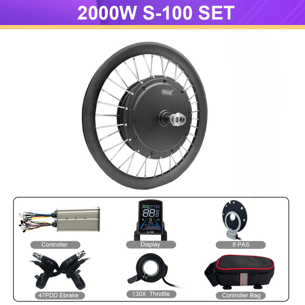 48V 2000W Mountain E-bike Gearless Brushelss Rear Motor 20-29Inch 700C 3.0 Tire