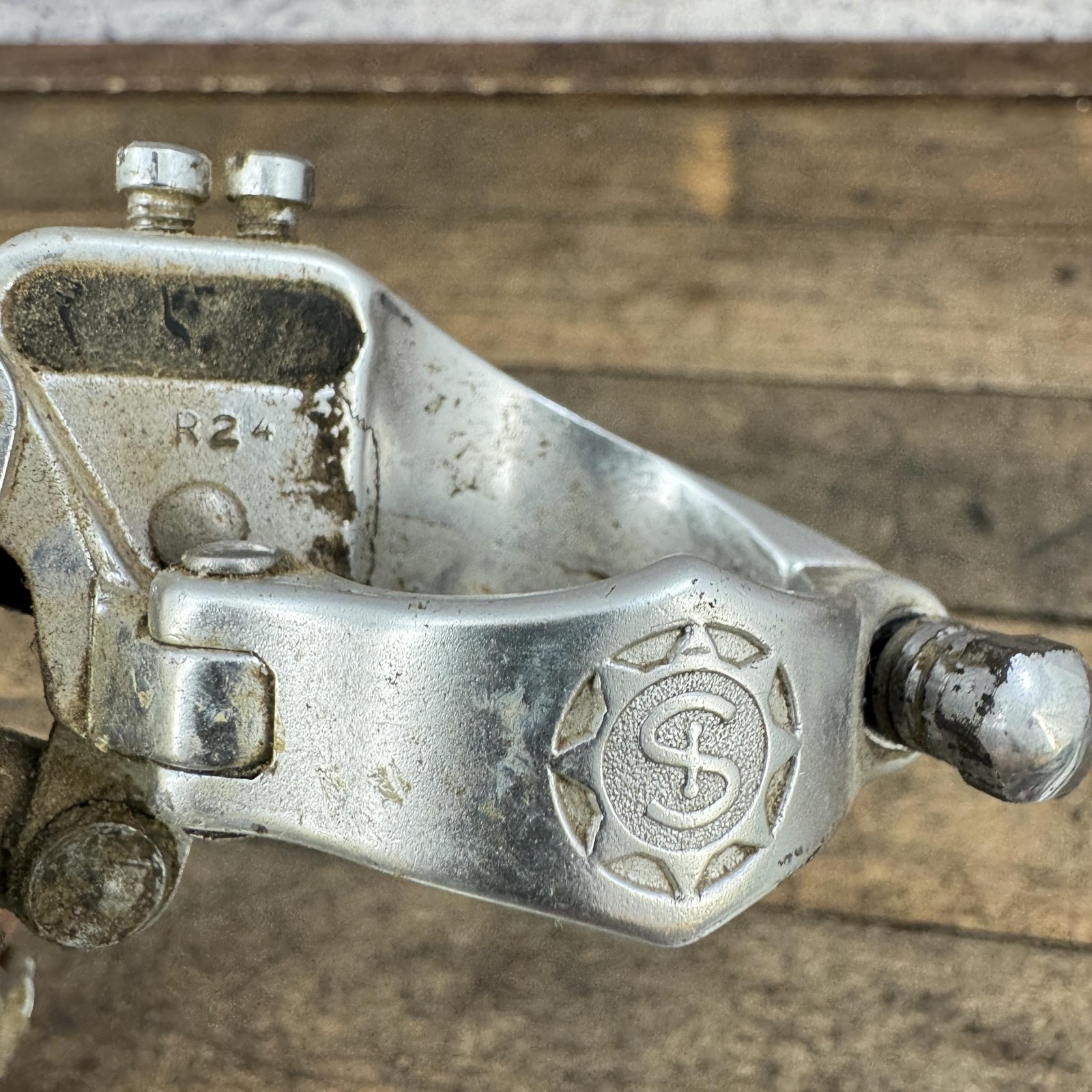 Vintage Edco SLJ Front Derailleur 28.6 Clamp On Bottom Pull Simplex Super LJ