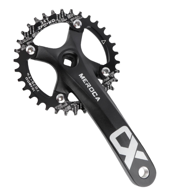 Square Hole MTB Crankset 104BCD 170mm Narrow Tooth Chainring 32/34/36/38/40T/42T