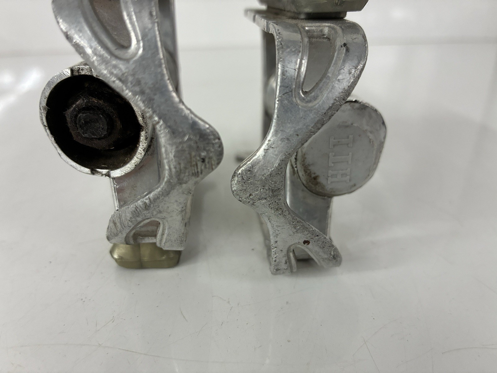Vintage HTI Road Pedals 9/16 in Aluminum Silver A19 1980s Bike