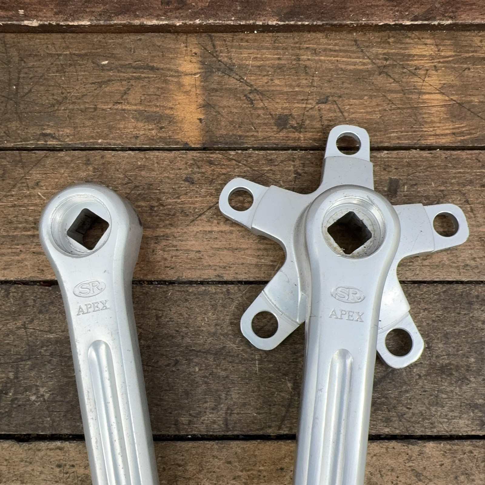 Vintage SR Apex Crank Set 170 Mm 86 BCD NOS Square Taper Double 70s Road Japan