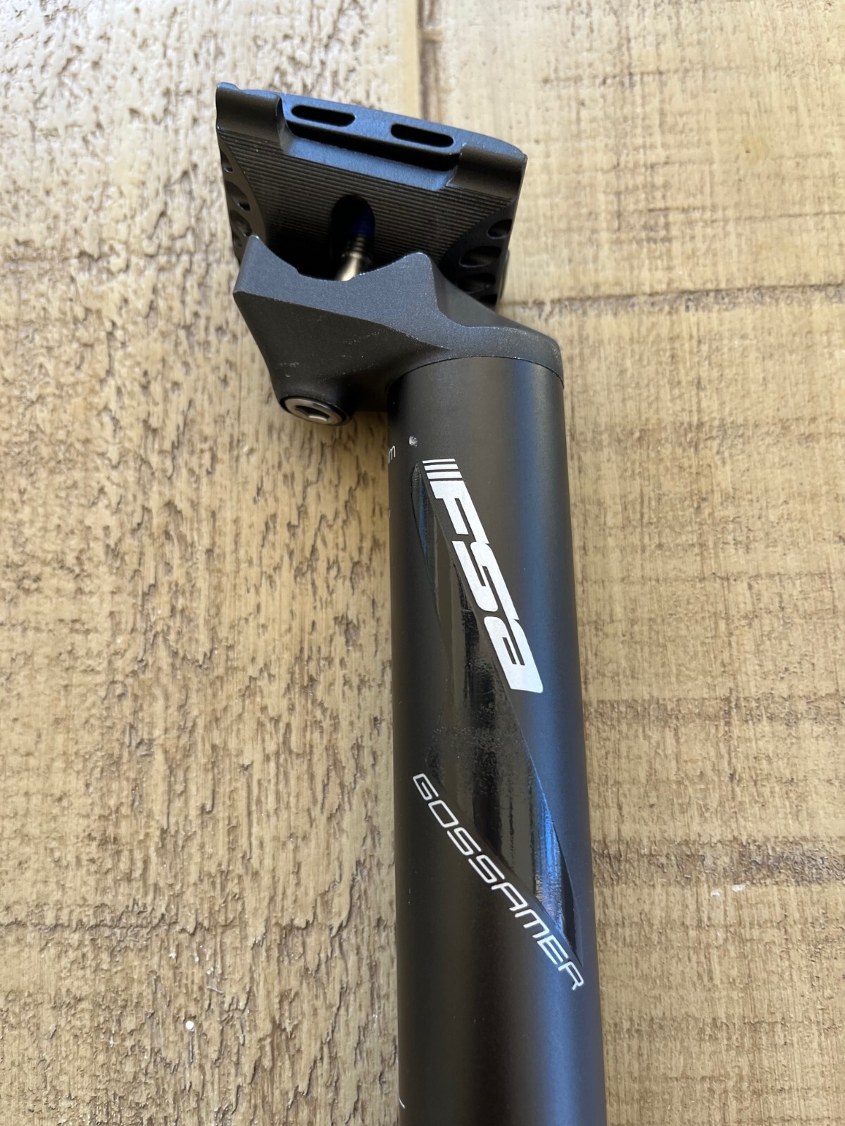 FSA GOSSAMER ALLOY SEATPOST 31.6X350mm SB-20 BLACK 365G NANO CLAMP SINGLE BOLT
