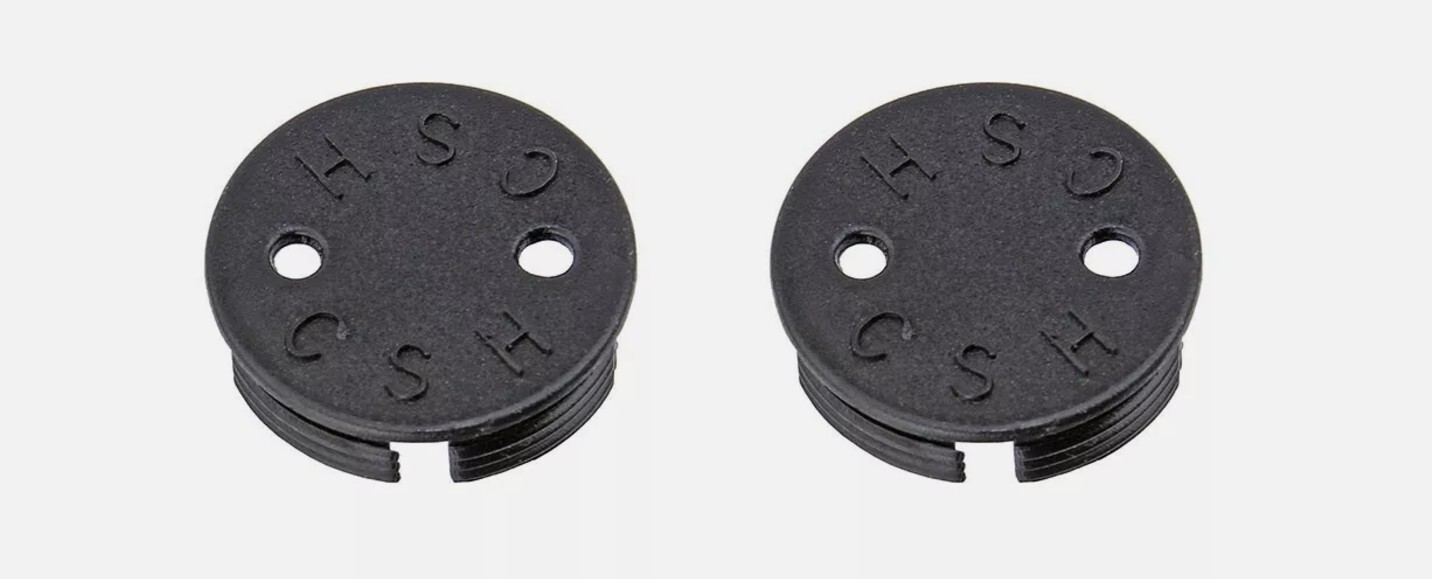 2 Alta+ BICYCLE PLASTIC CRANK DUST CAPS BLACK.