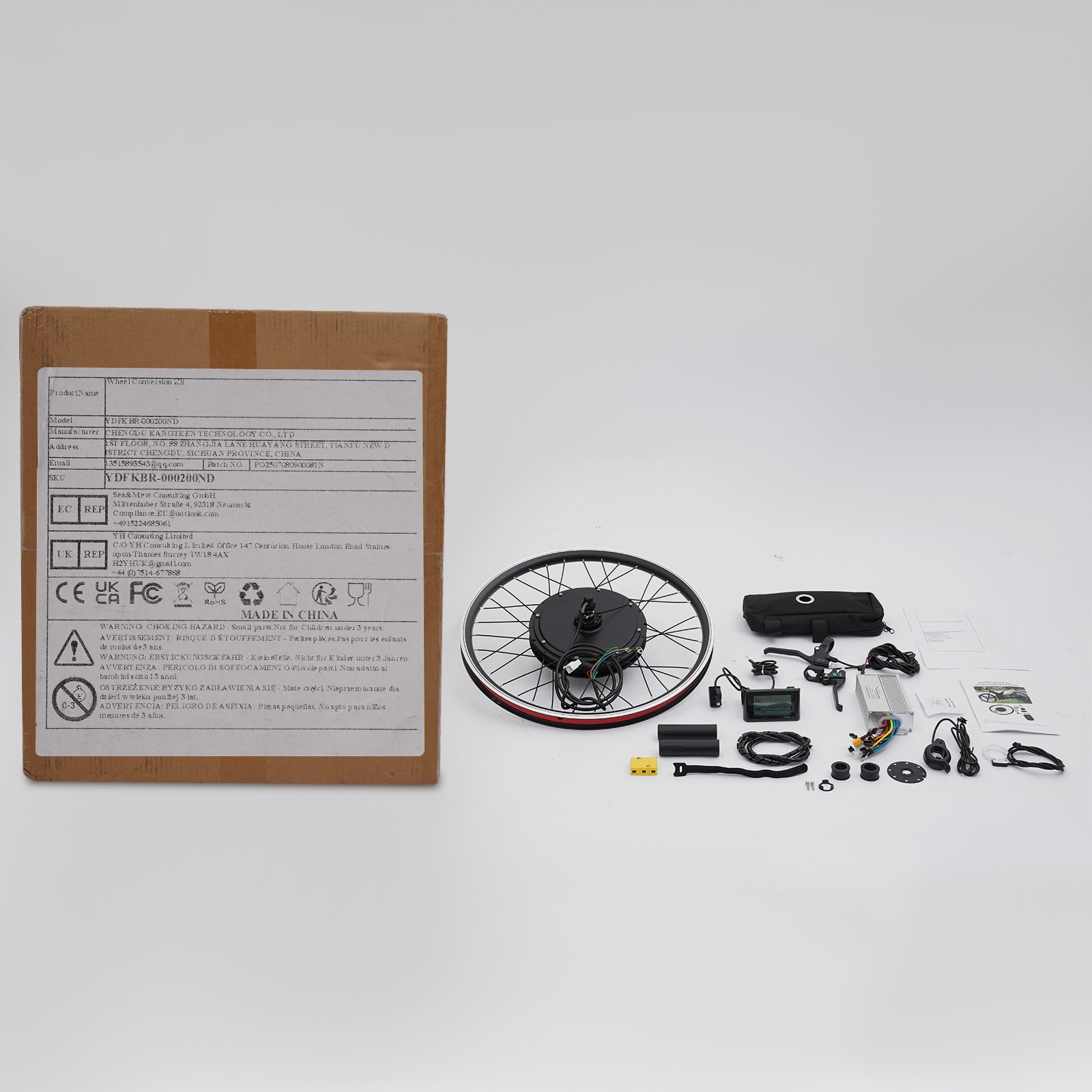 48V 1000W Electric Bike Conversion Kit 24inch Front Wheel E-Bike Conversion Kit