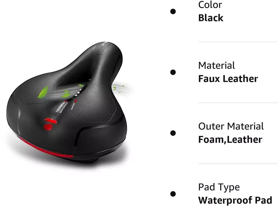 New Bicycle Saddle bike Comfort Wide Soft Bike Seat Sporty Air Cushion men women