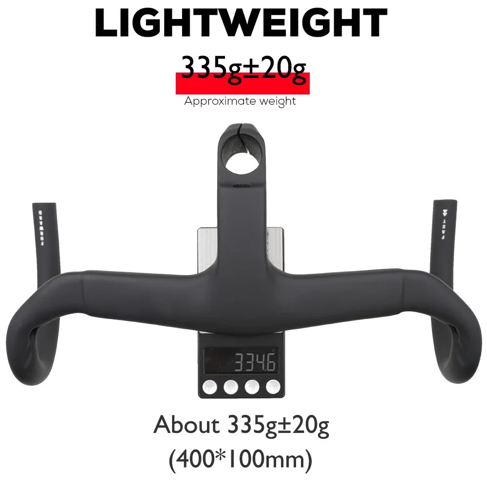 80-110mm Width Road Bicycle Carbon Handlebar Matte Internal Cable Di2 Drop Bar