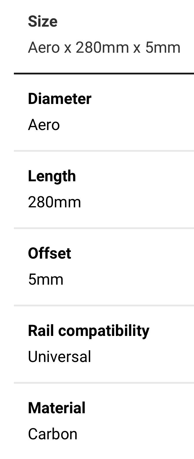 Trek Checkmate Seatpost 280mm, 5mm Offset
