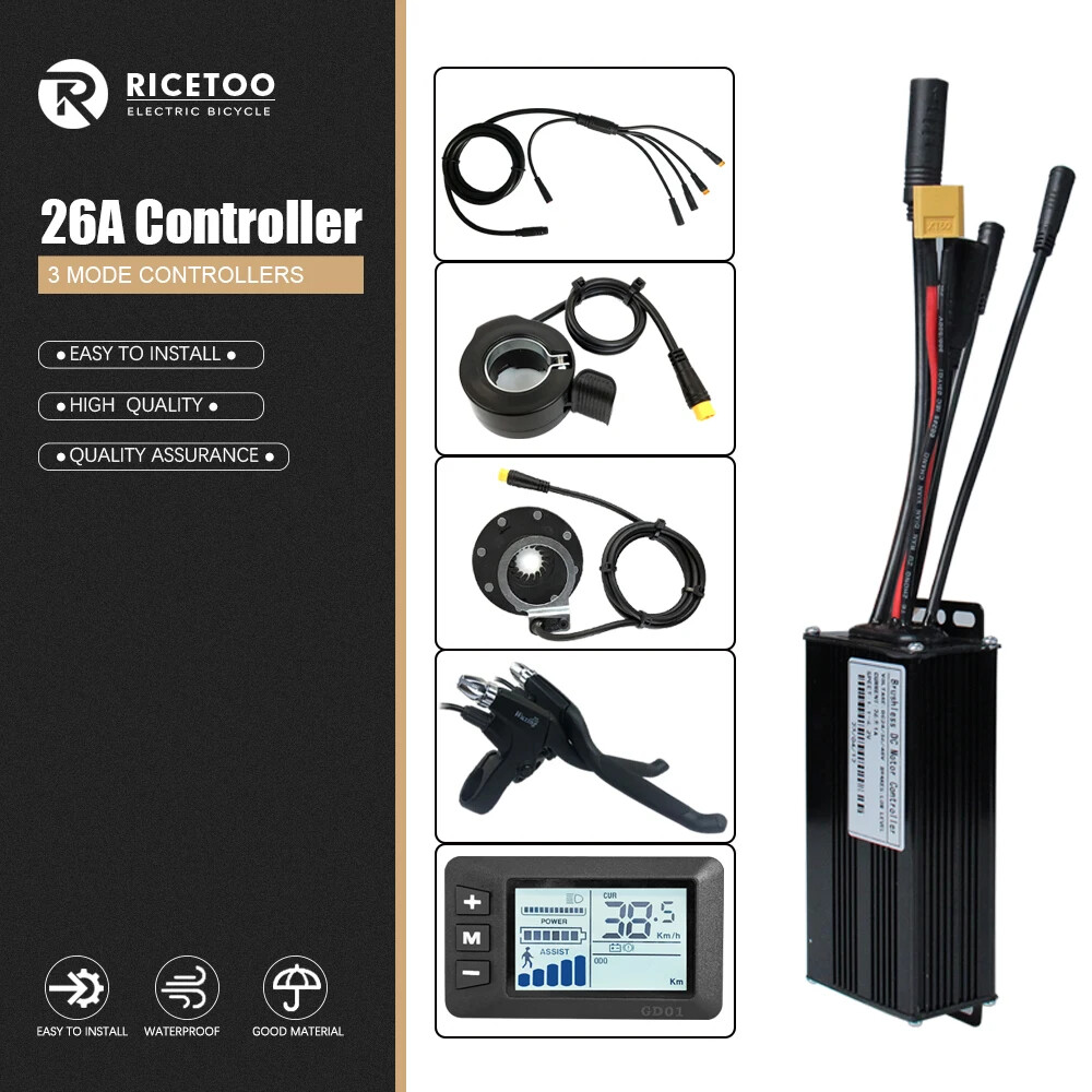 E-Bike 3 Mode Controller Motor Brushless Controller 250W-1000W with LCD Display
