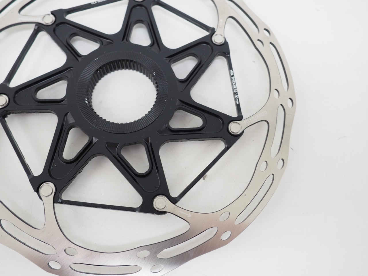 New! SRAM CLX 180mm Bicycle Disc Brake Rotor Centerlock W/O Lockring Silver/BK