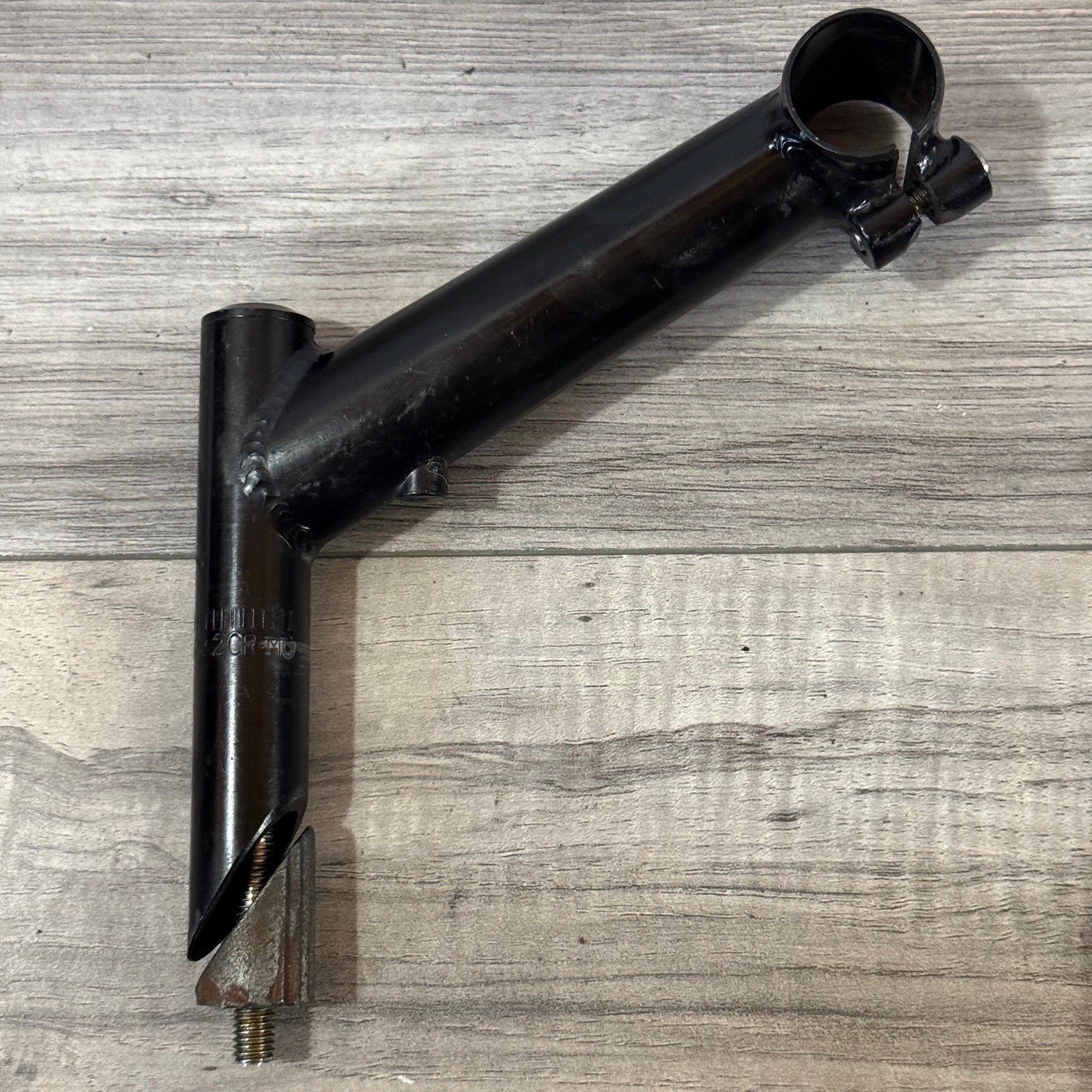 Black Chromoly 1-Inch 22.2 MTB High Rise Quill Stem 135mm 30 Degree 25.4 