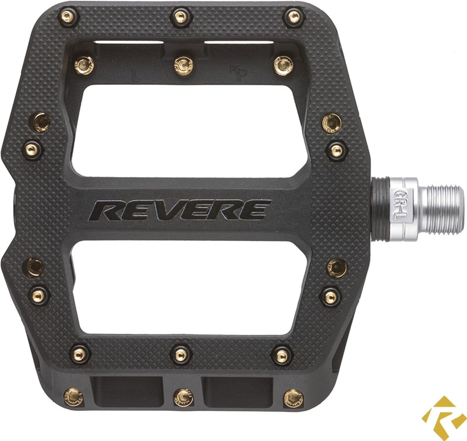 Revere ProGrip 1 Mountain Bike / BMX Platform Pedals – Gold Pins