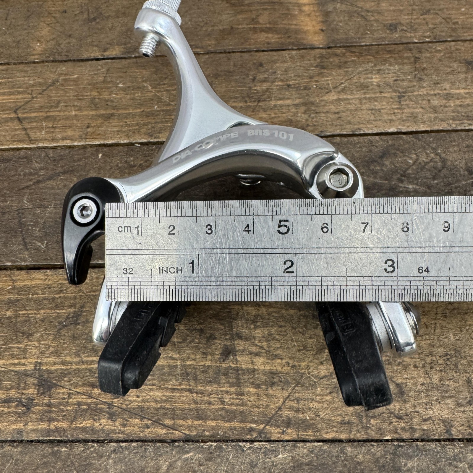 Dia-Compe BRS101 Caliper Brake Rear Silver Road Racing Bike Side Pull Pads