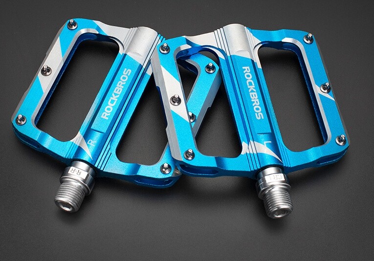 ROCKBROS MTB 9/16″ DU Sealed Bearing Flat Aluminum Pedals Bike Bicycle Pedals