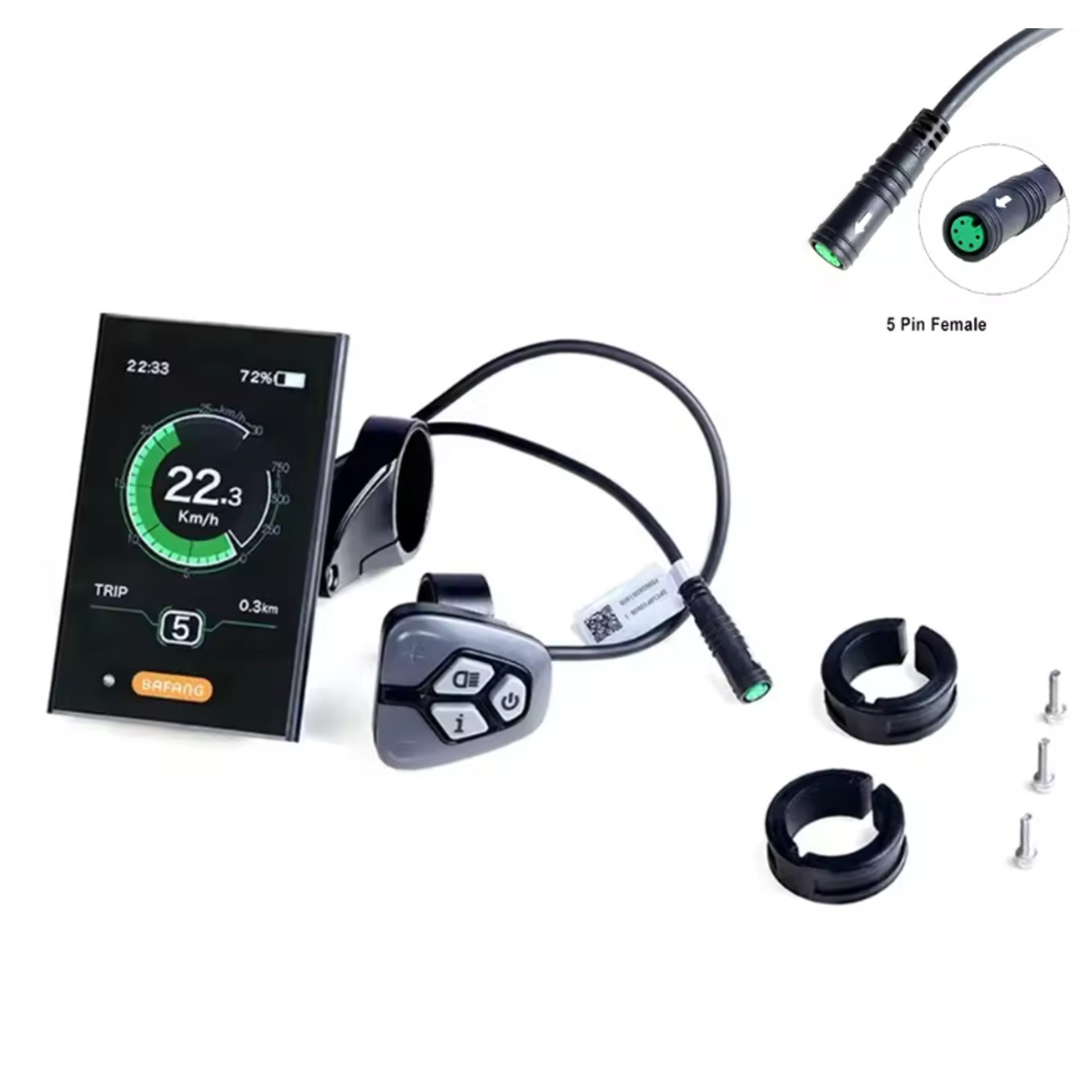 BAFANG LCD color DPC18 Display UART protocol For Bafang Mid Motor BBS01/02/HD