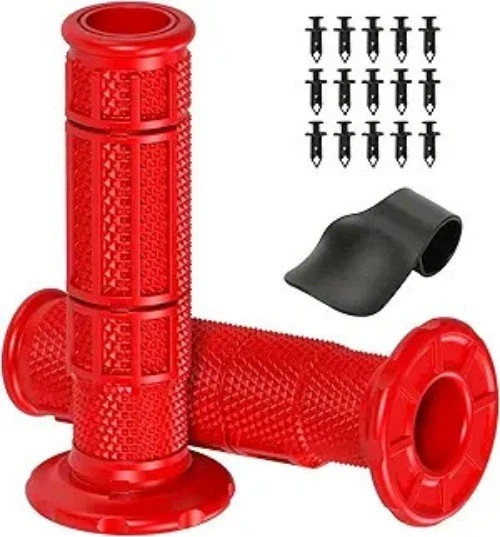 7/8 Handlebar Grips Rubber ATV Handle Grips Replacement for 350 420 Color: red