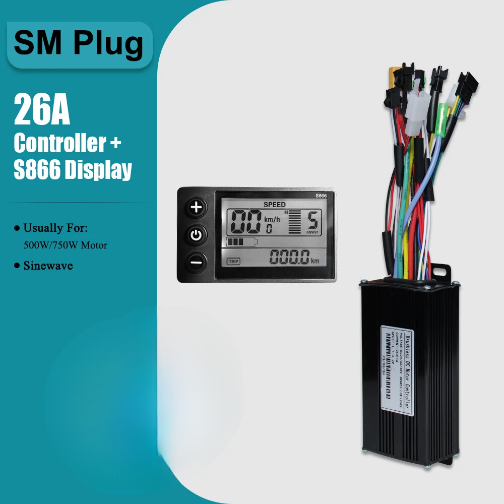 Three-Mode Sine Wave 36/48V 17/26/30/40A Controller with LCD Display E-bicycle