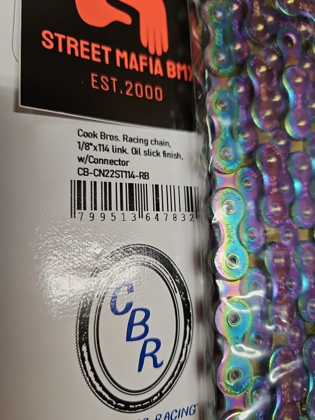CBR BMX BIKE CHAIN 1/8″ Jet Fuel OIL SLICK COOK BROS RACING SE GT Haro Kink NEW