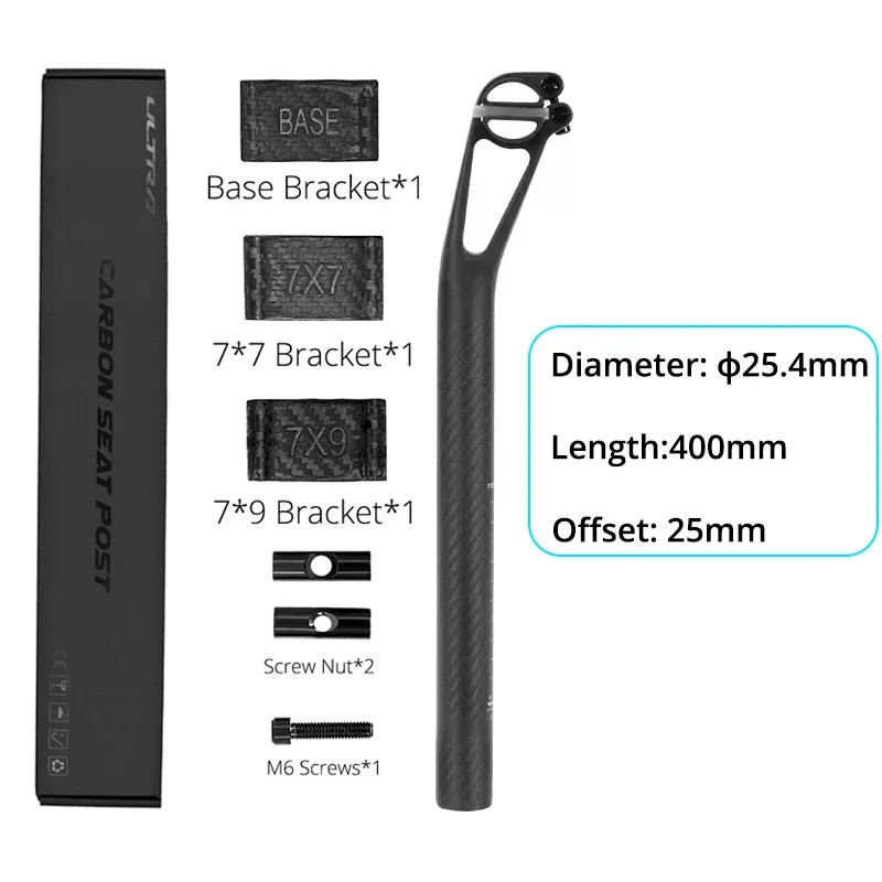 Offset 5/25MM Carbon MTB Seatpost 25.4/27.2/30.9/31.6MM Road Bicycle Seat Tube