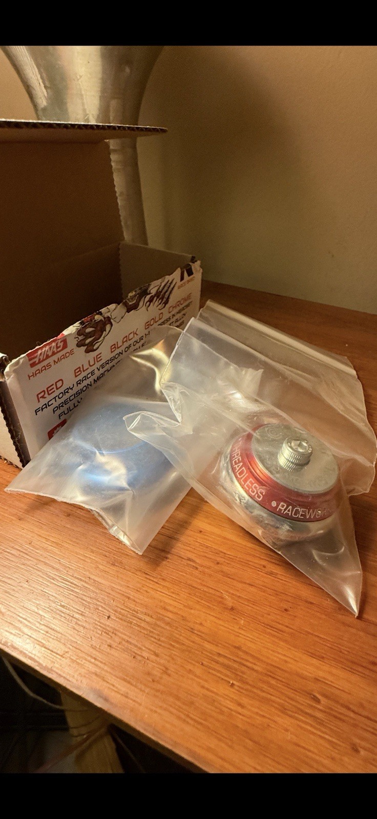 Bullseye BMX 1 1/8″ Raceworks Press-In Headset Blue/Red/Chrome
