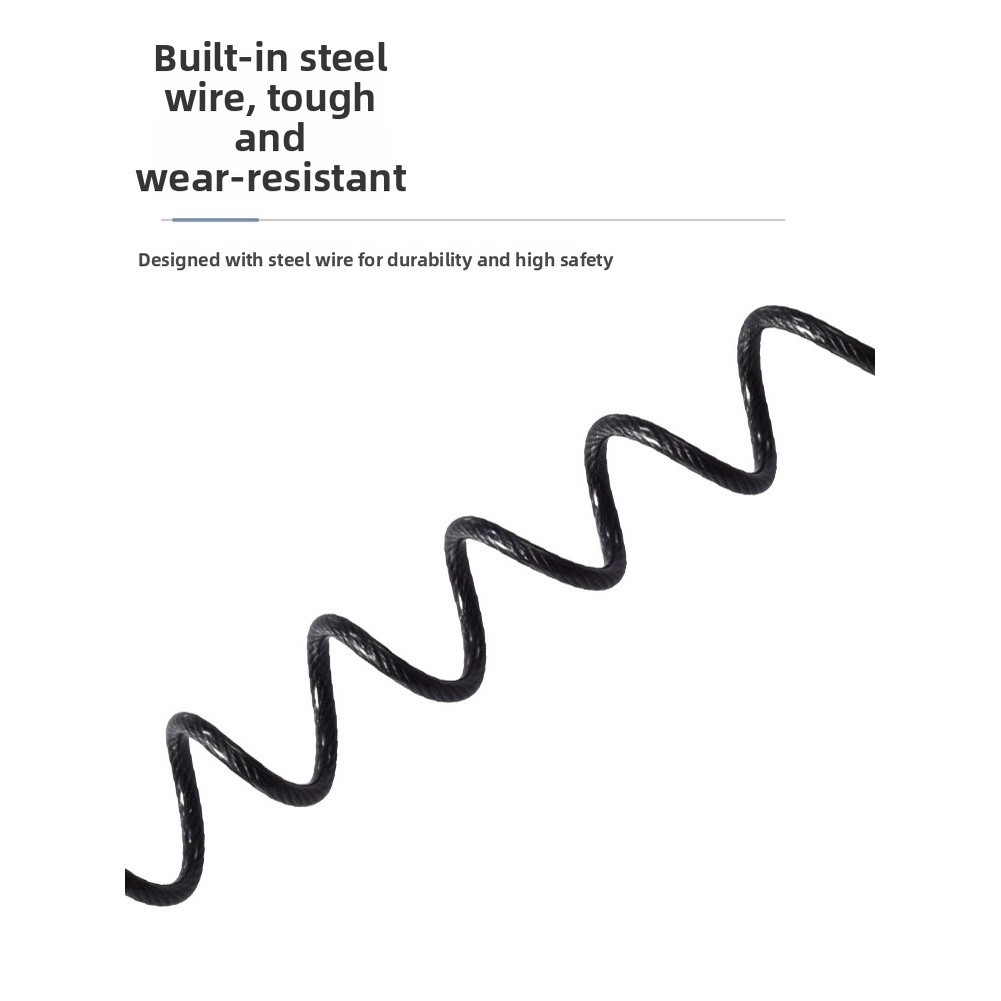 Retractable Disc Brake Lock with Water Resistant Enclosure and Steel Wire