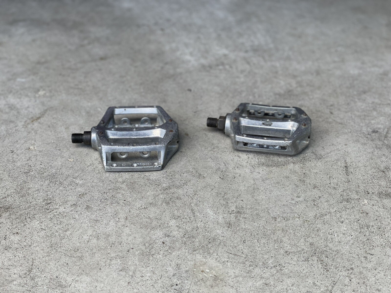 Vintage DK BMX Pedals – Aluminum Flats – Platforms – Mtb Bmx Klunker 1/2”