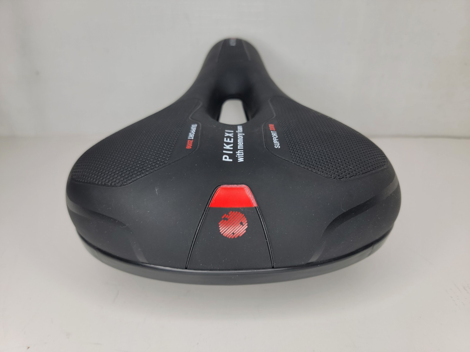 Pikexi Bicycle Seat w/ Memory Foam Comfort Black Support Zone Universal Fit