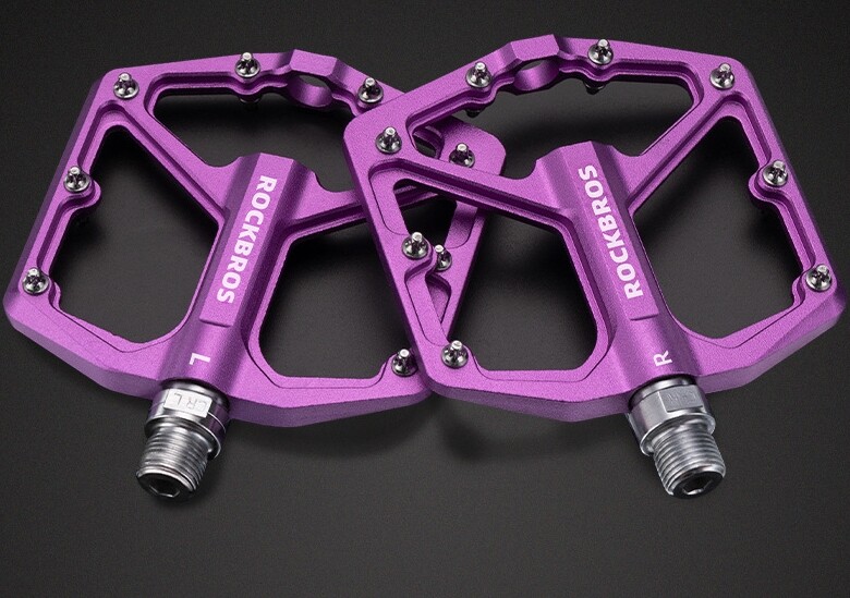 ROCKBROS MTB 9/16″ DU Sealed Bearing Flat Aluminum Pedals Bike Bicycle Pedals