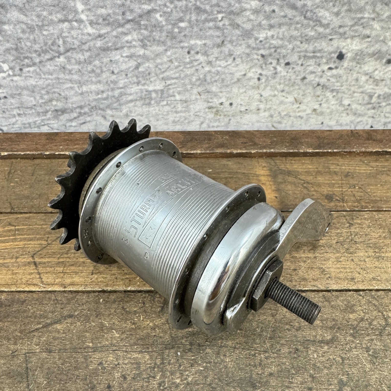 Vintage Sturmey-Archer S3C Rear Hub 28H 3 Speed Nutted Coaster Brake Cruiser 74