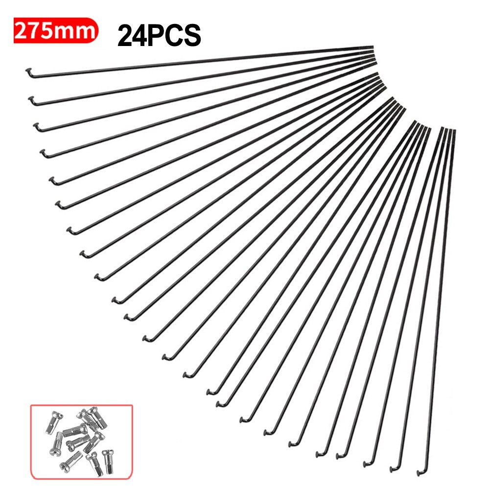 260MM 275MM 289MM MTB bike Steel SPOKES AND NIPPLES 24 pcs for 27.5/26/29er