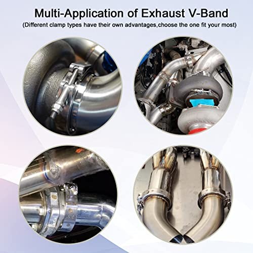 Quick Release 2.5 Inch Exhaust V band Clamp for Flange Kits 2.5 inch Silvery