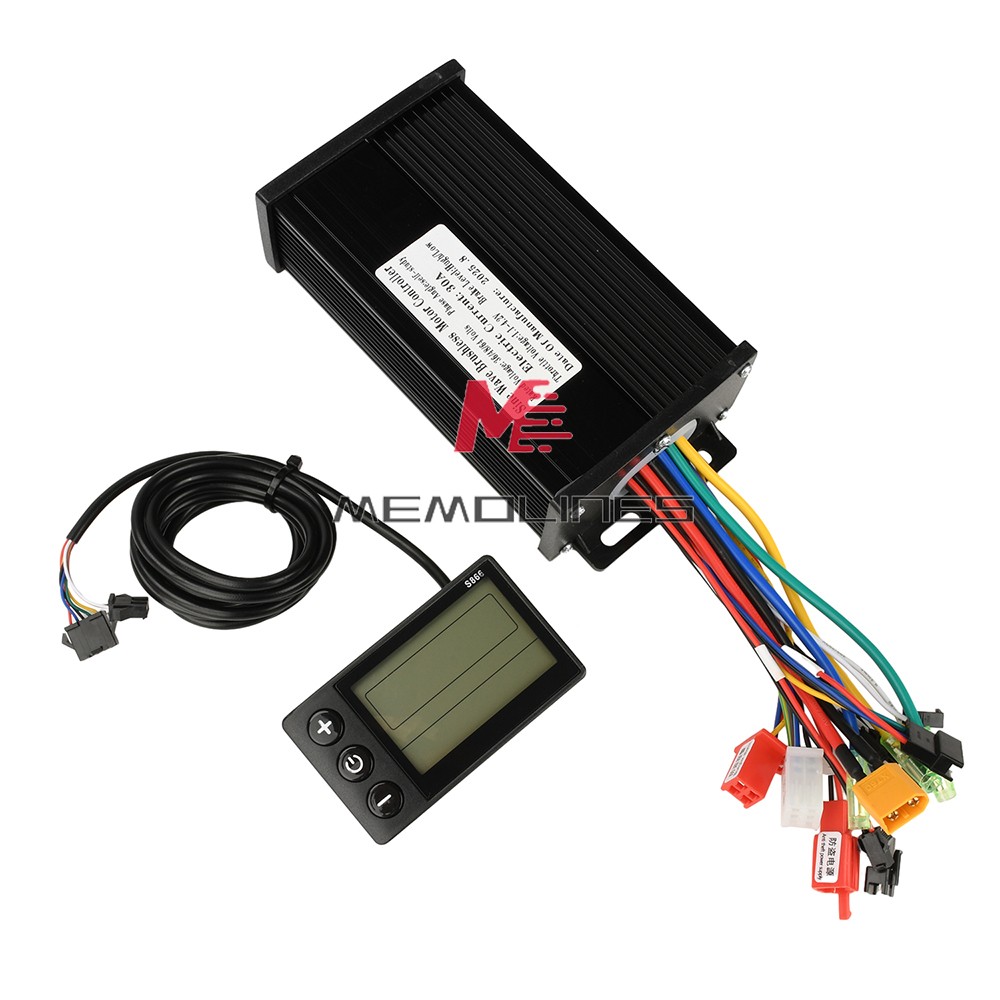36V 48V 64V 40A 30A 20A Brushless Motor Controller E-Bike S866 LCD Display Meter