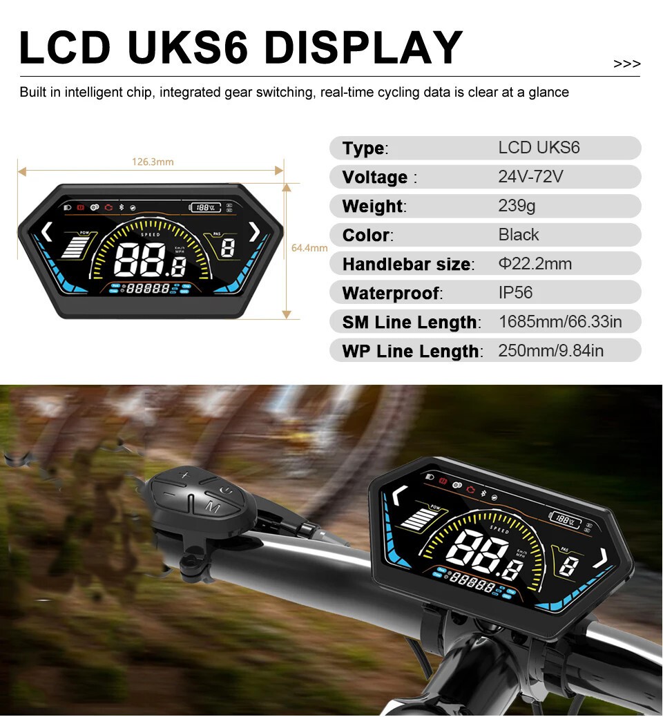 E-bike Electric Bicycle Controller 12V/24V/36V/48V/60V/72V 17A/26A/30A 250-1000W