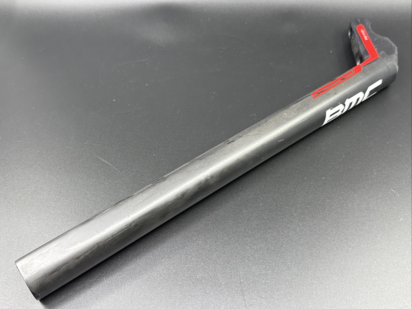 NO CLAMP! BMC TeamMachine SLR01 D-Shaped Carbon Post 30mm Offset 390mm Length